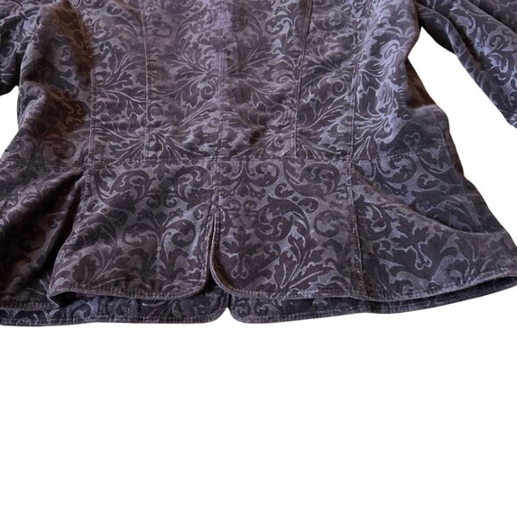Ann Taylor Loft Velvet Blazer Plum Color Size 12 - Picture 9 of 11